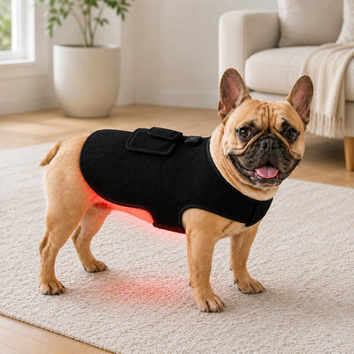 Malloren Pet Red Light Therapy Vest for Dogs & Cats – 660nm + 850nm Near-Infrared for Back, Hip, Joint & Muscle Comfort – USB or Rechargeable