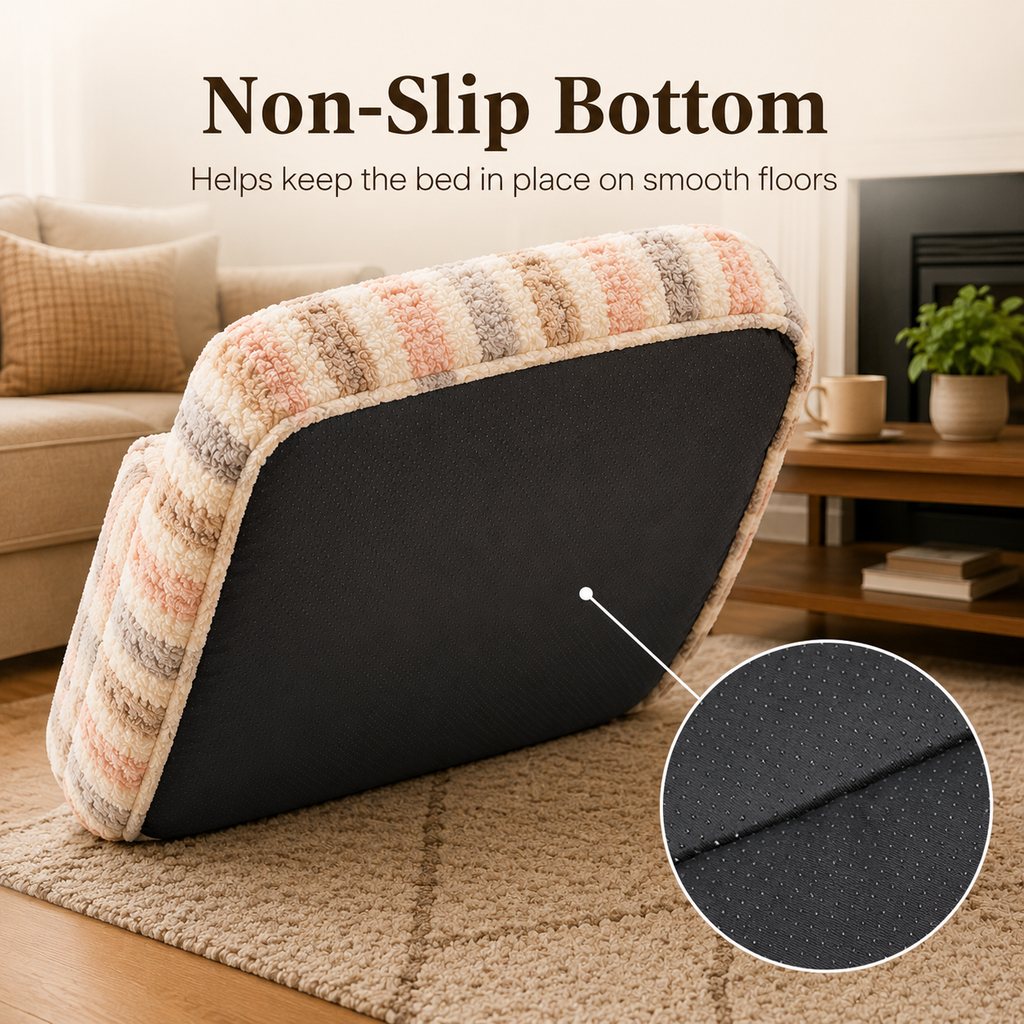 Malloren Cozy Plush Dog Sofa Bed for Living Rooms - Soft Bolstered Support for Everyday Naps