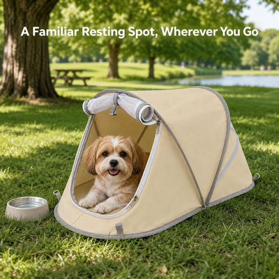 Malloren Portable Foldable Pet Tent for Cats & Small Dogs - Cozy Private Resting Space for Home, Patio & Camping