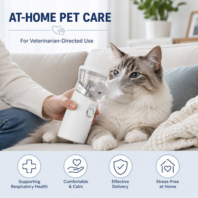 Malloren Portable Pet Mist Care Kit for Dogs & Cats - Rechargeable Handheld Device with Two Masks