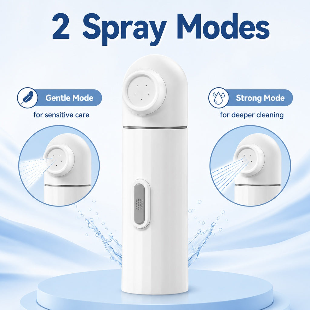 Malloren Portable Pet Rinser for Muddy Paws After Walks - USB-C Rechargeable 2-Mode Dog & Cat Cleaning Sprayer