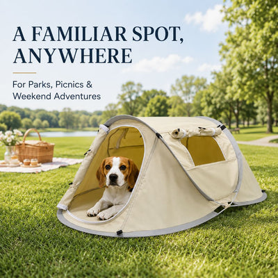 Malloren Portable Pop-Up Pet Tent for Home, Parks & Travel - A Familiar Rest Space for Cats & Small Dogs