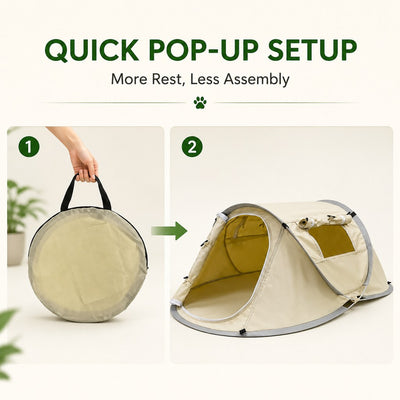 Malloren Portable Pop-Up Pet Tent for Home, Parks & Travel - A Familiar Rest Space for Cats & Small Dogs