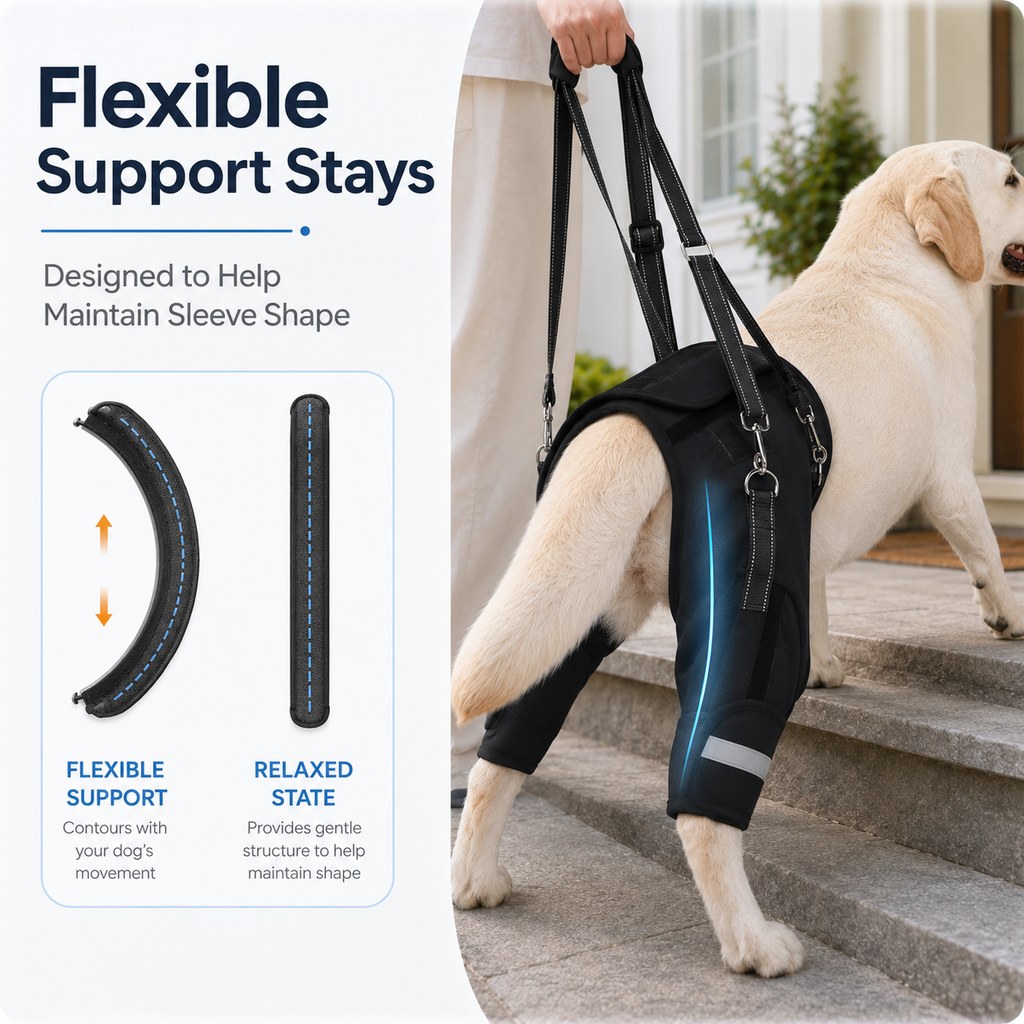 Malloren Help Your Senior Dog Climb Stairs, Get in the Car & Walk with Rear-Leg Support