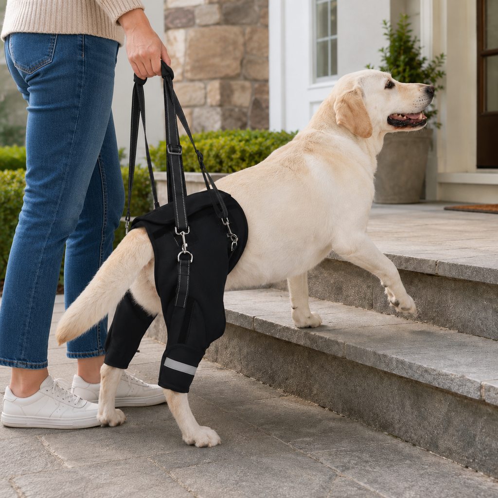 Malloren Help Your Senior Dog Climb Stairs, Get in the Car & Walk with Rear-Leg Support