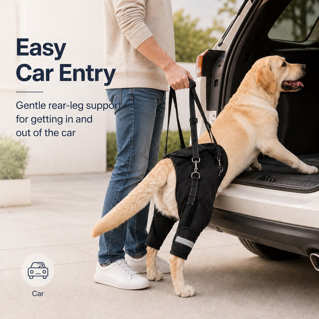 Malloren Help Your Senior Dog Climb Stairs, Get in the Car & Walk with Rear-Leg Support