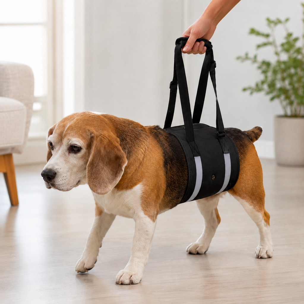 Malloren Reflective Dog Lift Support Sling - Belly Assist for Dogs with Limited Mobility on Stairs, Walks & Car Entry