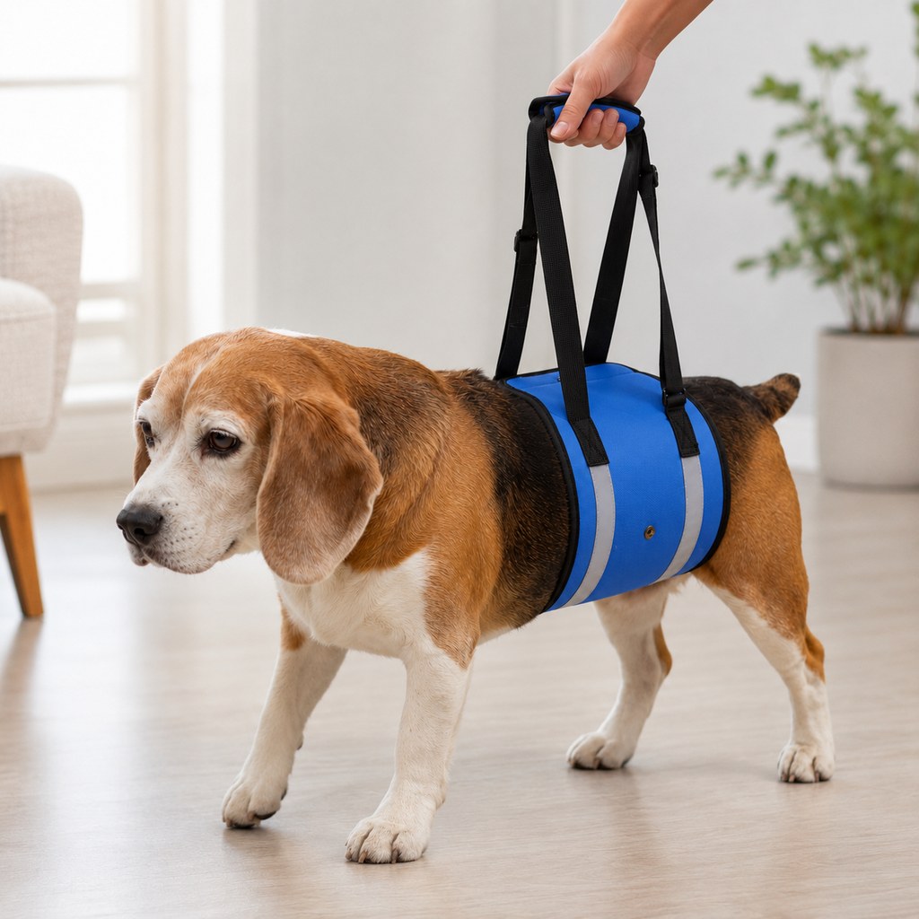 Malloren Reflective Dog Lift Support Sling - Belly Assist for Dogs with Limited Mobility on Stairs, Walks & Car Entry
