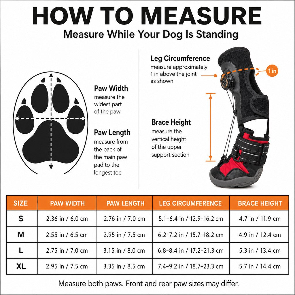 Malloren Adjustable Tension-Dial Dog Paw-Lift Support Boots – For Indoor Floors & Outdoor Walks, Paw Dragging & Scuffing Support
