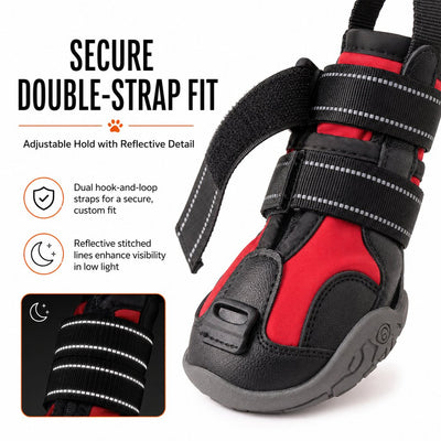 Malloren Adjustable Tension-Dial Dog Paw-Lift Support Boots – For Indoor Floors & Outdoor Walks, Paw Dragging & Scuffing Support