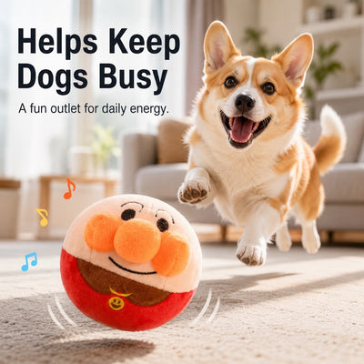 Malloren Interactive Electric Bouncing Plush Dog Toy for Indoor Chase Play & Bored Dogs