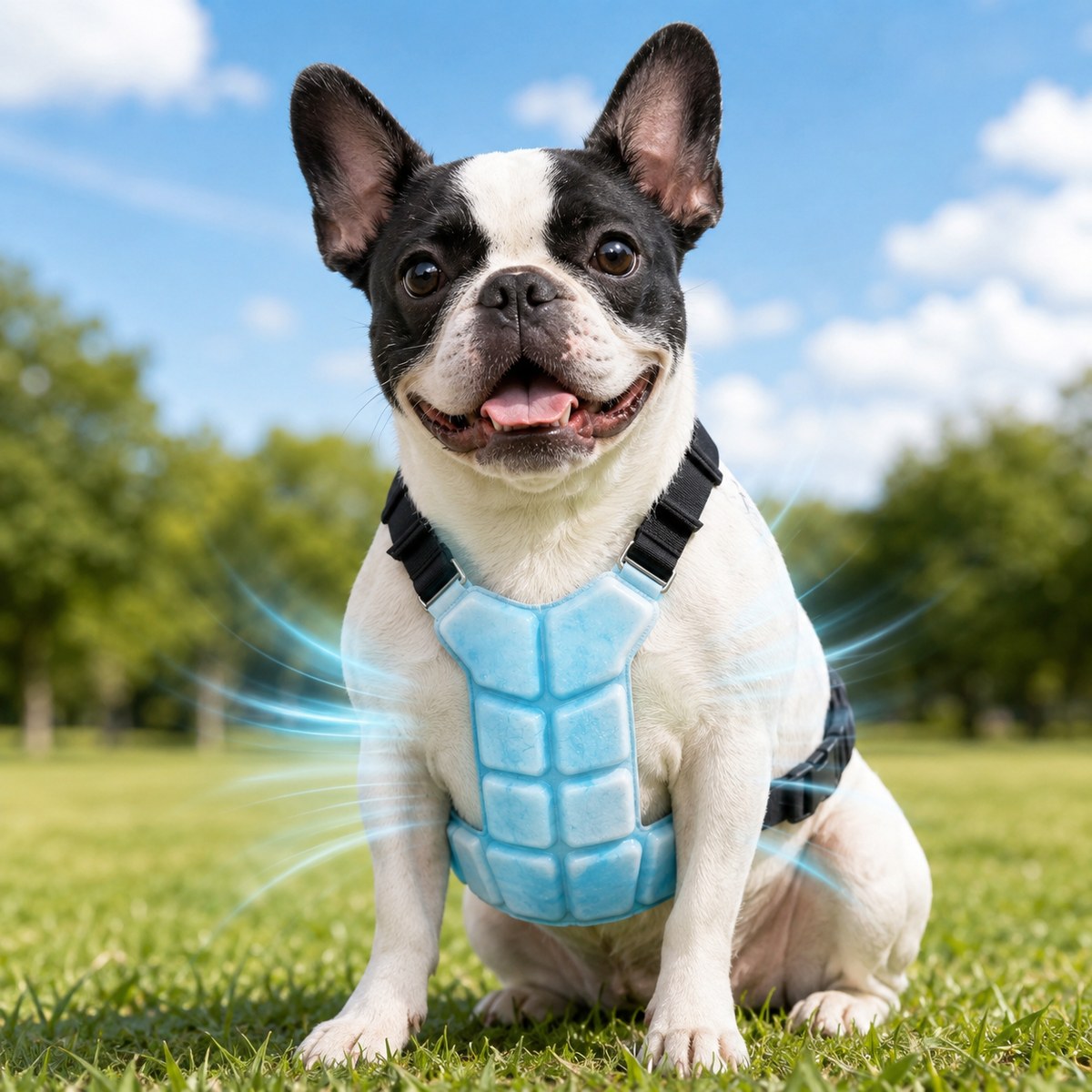 Malloren Reusable PCM Pet Cooling Vest for Summer Walks & Outdoor Play - No Electricity Cooling Harness for Dogs & Cats