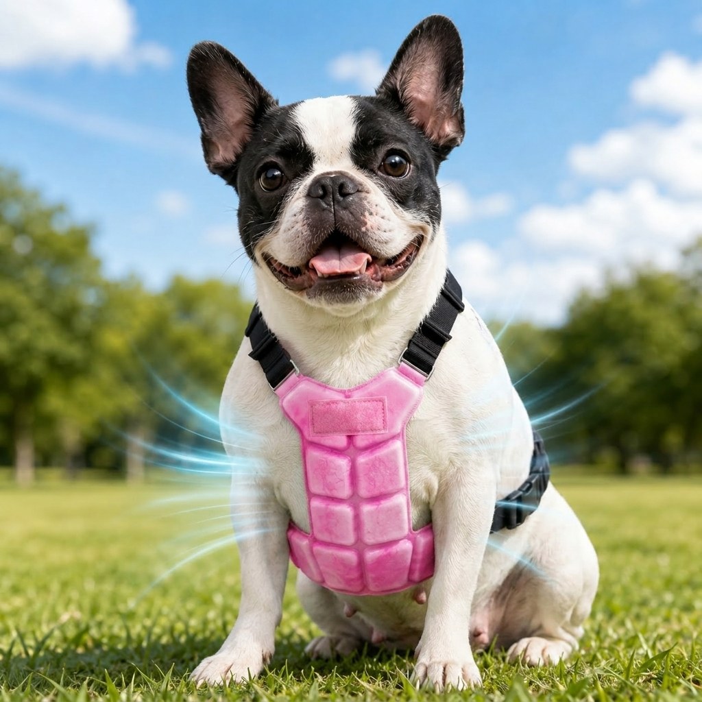 Malloren Reusable PCM Pet Cooling Vest for Summer Walks & Outdoor Play - No Electricity Cooling Harness for Dogs & Cats