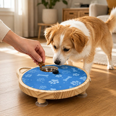 Malloren 2-in-1 Rotating Dog Nail Scratch Board & Treat Puzzle for At-Home Front-Paw Care - Designed for Dogs That Dislike Clippers