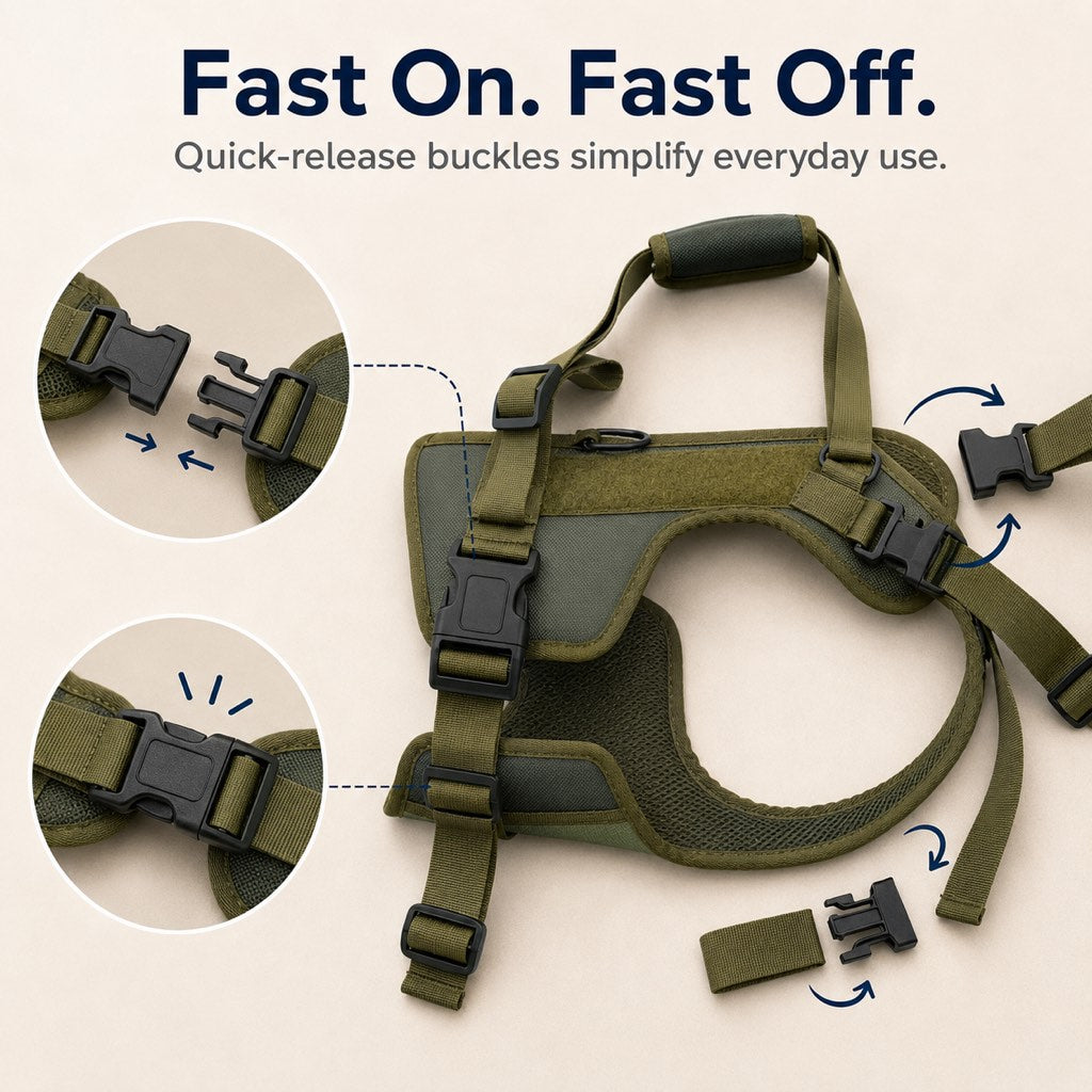 Malloren Rear Support Dog Lift Harness for Stairs, Walks & Recovery - Padded Assist Harness for Senior, Injured & Weak-Hind-Leg Dogs
