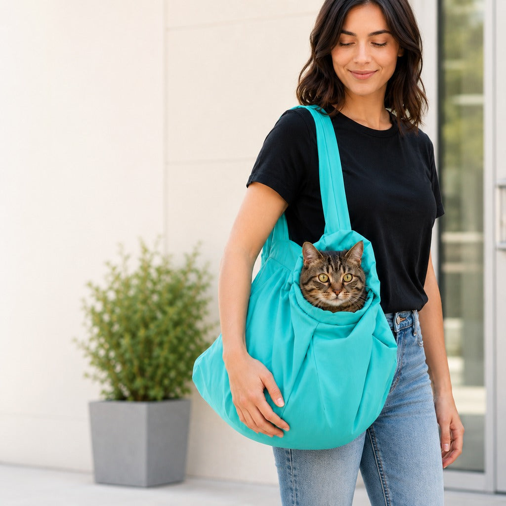 Malloren Soft Cat Carrier Grooming Bag for Vet Visits &Nail Trims - Helps Reduce Scratching During Routine Care