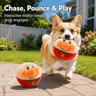 Malloren Interactive Electric Bouncing Plush Dog Toy for Indoor Chase Play & Bored Dogs