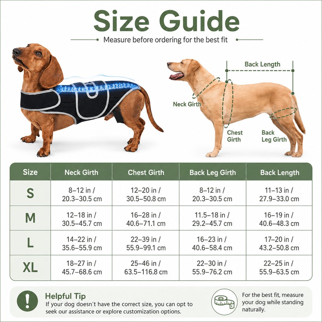 Malloren SpineGuard Dog Back Support Vest for Dachshunds & Corgis - Adjustable Spinal Support Brace for Senior Dogs, Recovery Days & Gentle Walks