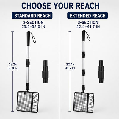 Malloren Telescoping Cat Litter Scoop for Deep Litter Boxes – Long Handle Sifter for Less Bending