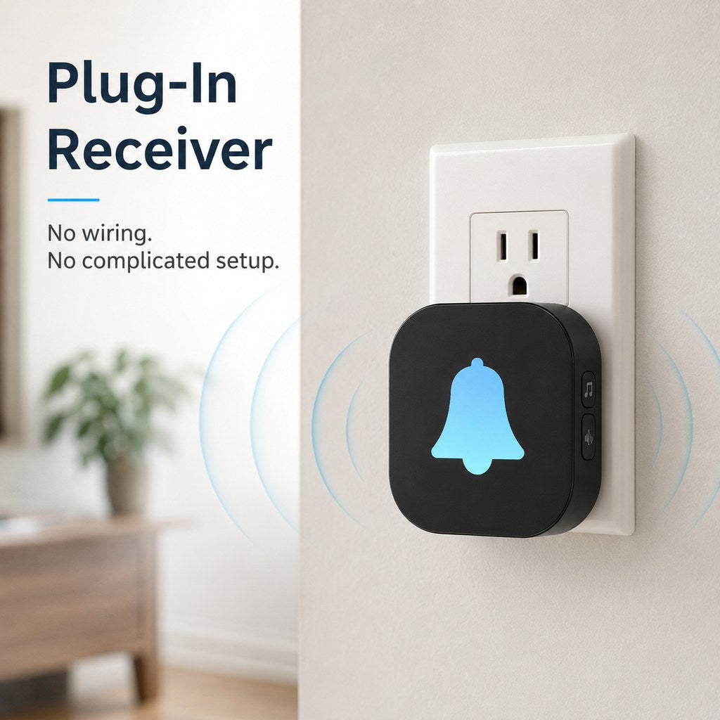 Malloren Wireless Dog Doorbell for Potty Training - Self-Powered Paw Button & Plug-In Chime to Help Dogs Ask to Go Outside