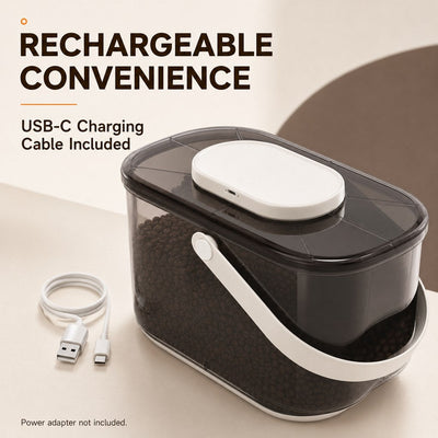Malloren 10L Automatic Vacuum Pet Food Storage Container for Pantry & Feeding Stations - Helps Reduce Air Exposure Between Meals