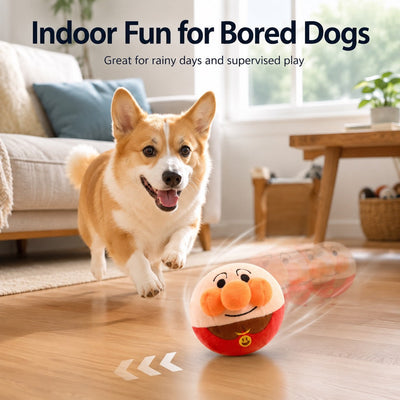 Malloren Interactive Electric Bouncing Plush Dog Toy for Indoor Chase Play & Bored Dogs