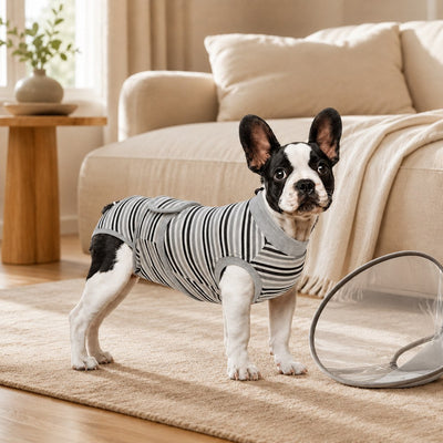 Malloren Breathable Dog Recovery Suit for Spay & Neuter Recovery, Soft Cone Alternative Onesie to Help Reduce Licking After Surgery