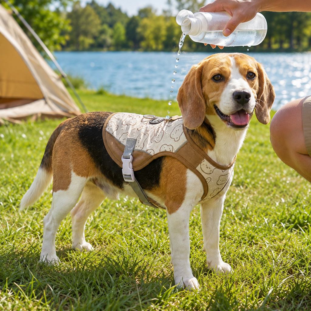 Malloren Water-Activated Dog Cooling Sun Vest for Summer Walks, Camping & Outdoor Heat Relief