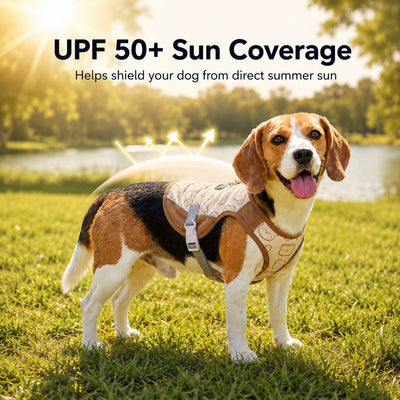 Malloren Water-Activated Dog Cooling Sun Vest for Summer Walks, Camping & Outdoor Heat Relief