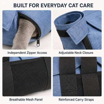 Malloren Cat Grooming Restraint Bag for Nail Trimming & Ear Cleaning – Easier Control for Wiggly Cats
