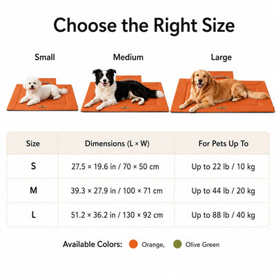 Malloren Waterproof Outdoor Pet Camping Mat - Foldable Dog Travel Bed for Camping, Car Trunk & Patio, Keeps Pets Off Wet Grass & Dirt