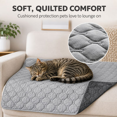 Malloren Waterproof Pet Sofa Protector Cover for Dogs & Cats - Quilted Furniture Cover for Couch, Bed & Car Seat Protection
