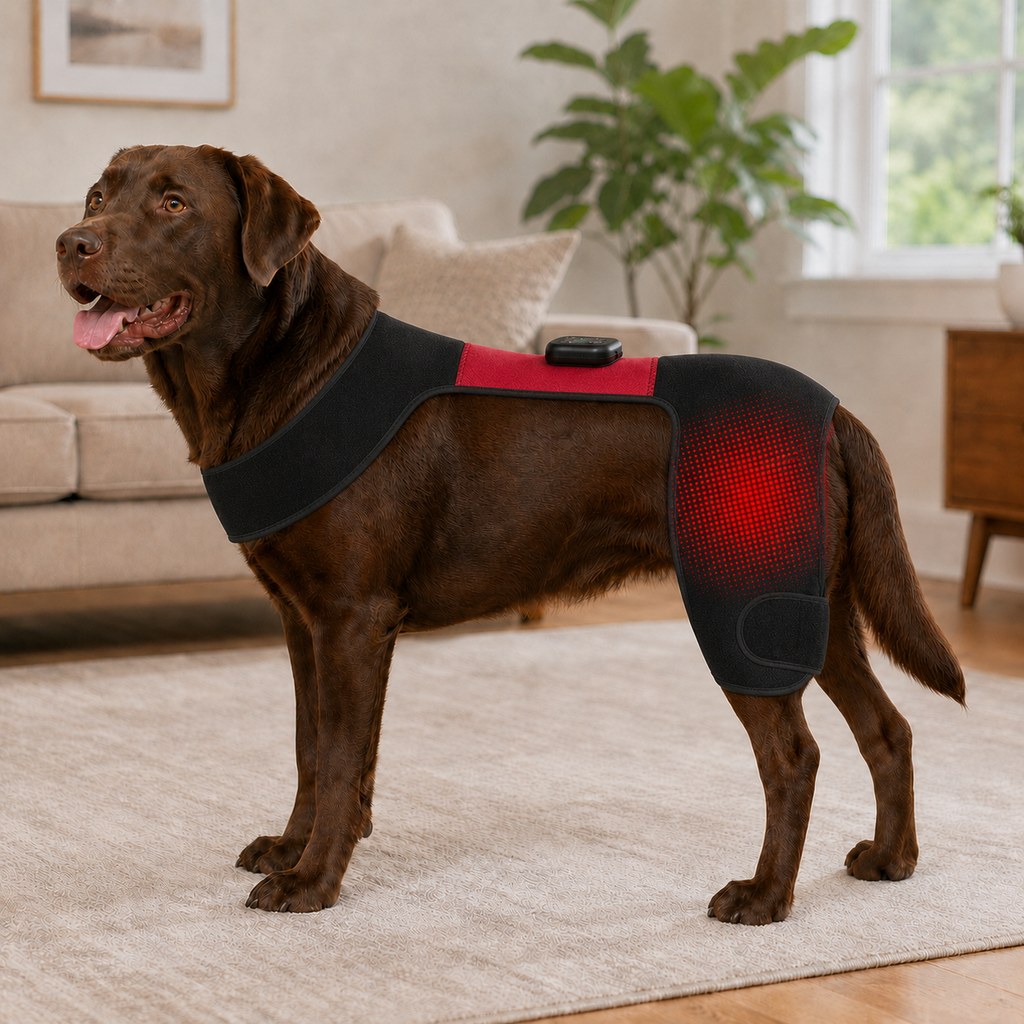 Malloren Wearable Red & Near-Infrared Hip Wrap for Dogs - Hands-Free At-Home Hip-Area Light Care